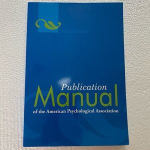Publication Manual of the American Psychological